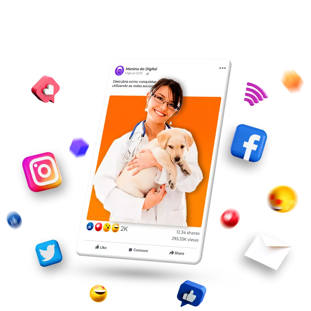 Posts Para Redes Sociais de Pet Shop No Canva