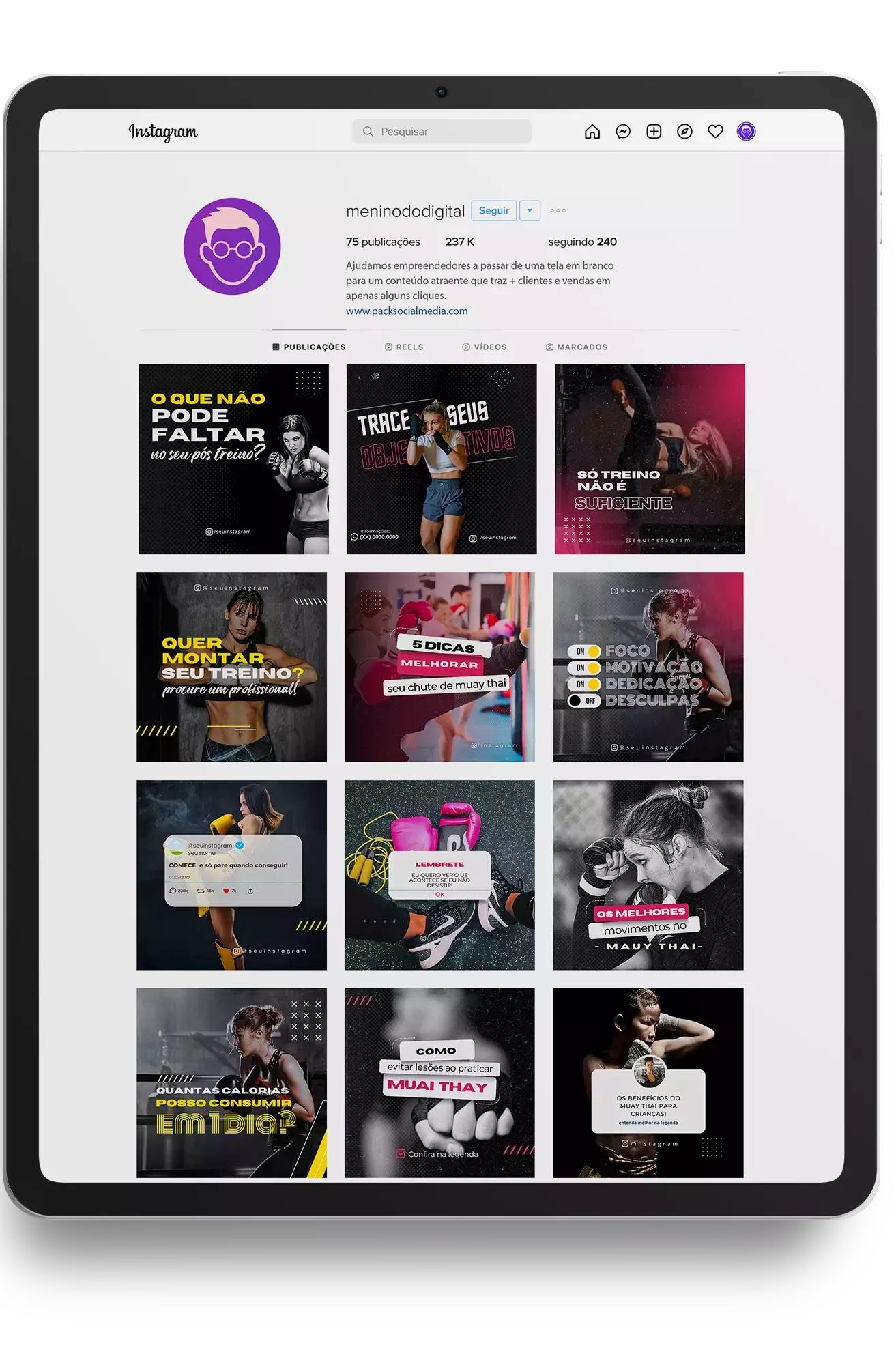 Pack Social Media Muay Thai Feminino