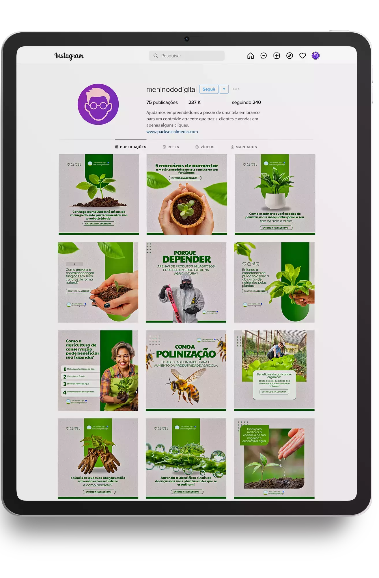 Pack Social Media Agronomia